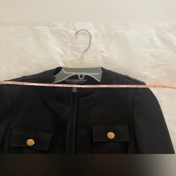 White House Black Market Luxe Stretch Military Jacket - Picture 10 of 12
